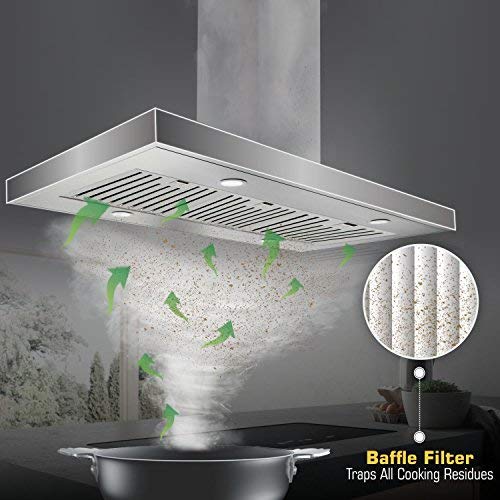 Elica Chimney with Life time Warranty (Glace Trim LTW 60 TC 3V Power Plus LED, Black)
