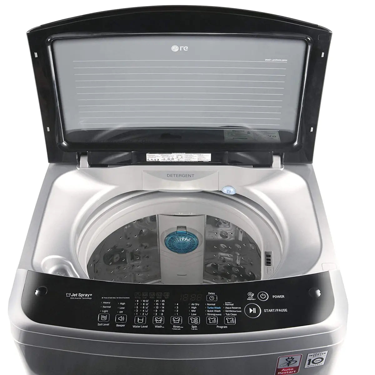 LG 7 Kg Inverter Fully-Automatic Top Loading Washing Machine (T8077NEDL1, Free Silver)