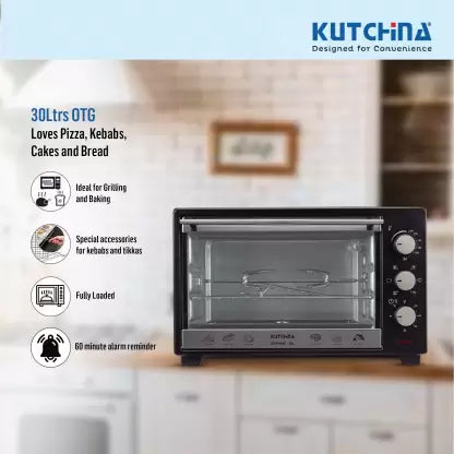 Kutchina 30-L ZEPHIRE Oven Toaster Grill OTG  black