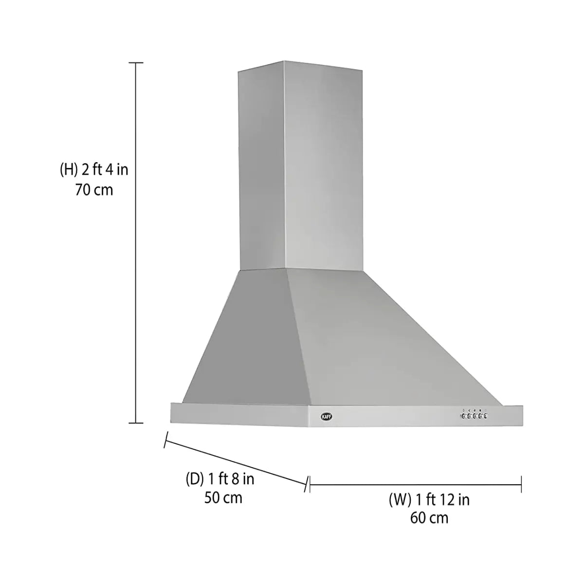Kaff Elbaa Mx 60 Cm Wall Mount Chimney