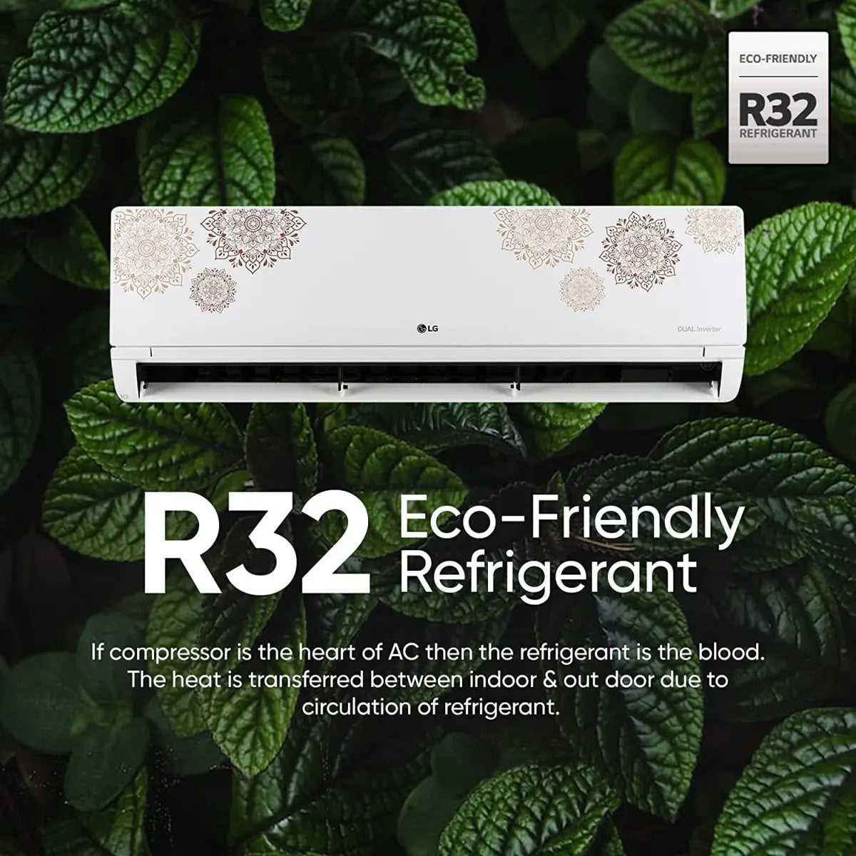 எல்ஜி ஸ்பிளிட் ஏசி 1 டன் RS-Q14MWZE 5 ஸ்டார் வித் டூயல் இன்வெர்ட்டர் வைஃபை வைட்