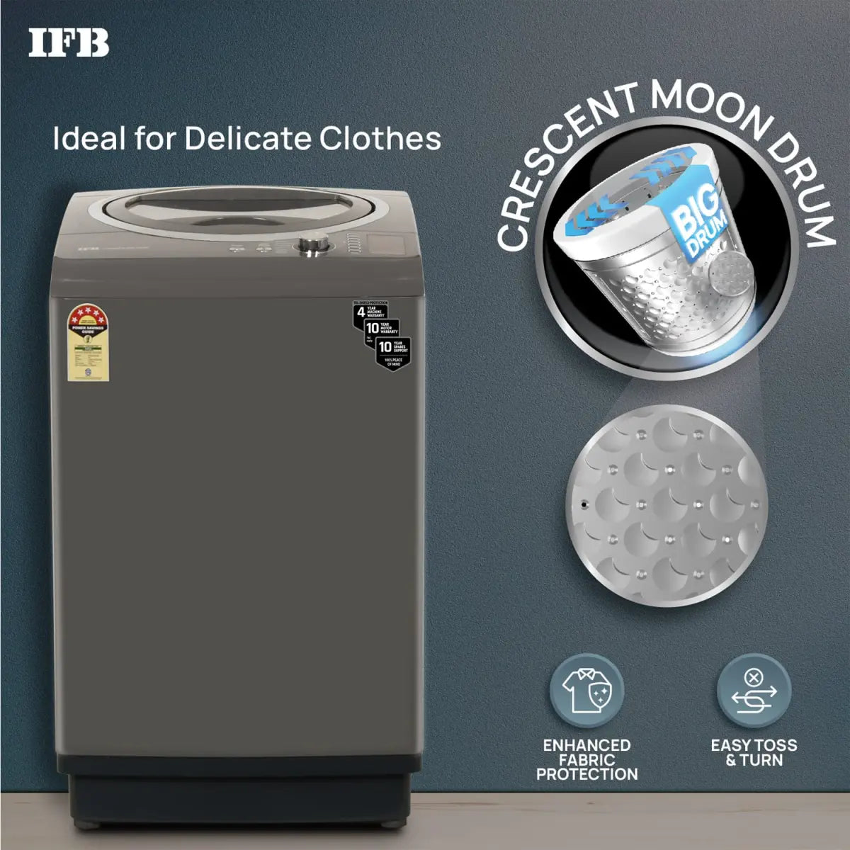 IFB 8.0 Kg Fully-Automatic Top Loading Washing Machine (TL-R3SG 8.0 KG Aqua, Sparkle Grey, Hard Water Wash, 4 Years Comprehensive Warranty)