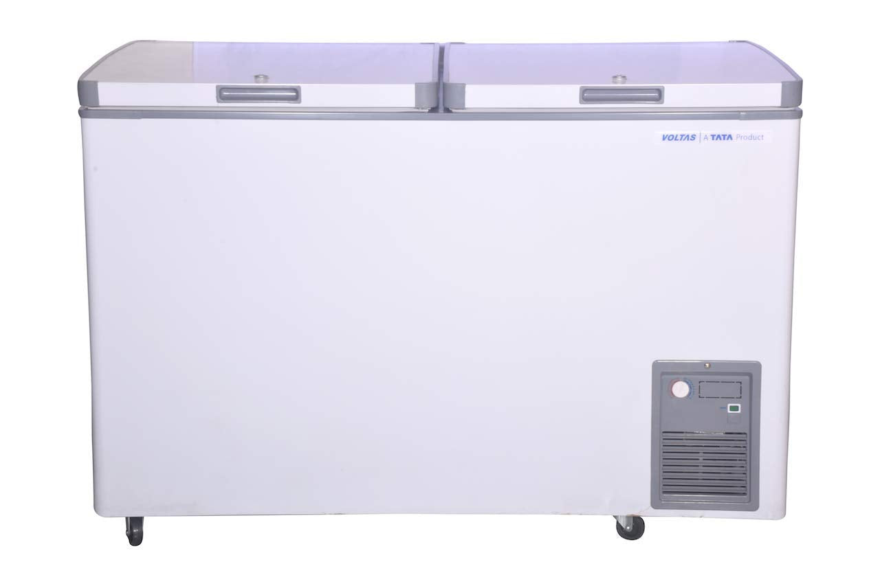 Voltas CF HT 320 DD P Double Door Deep Freezer, 320 Liters White