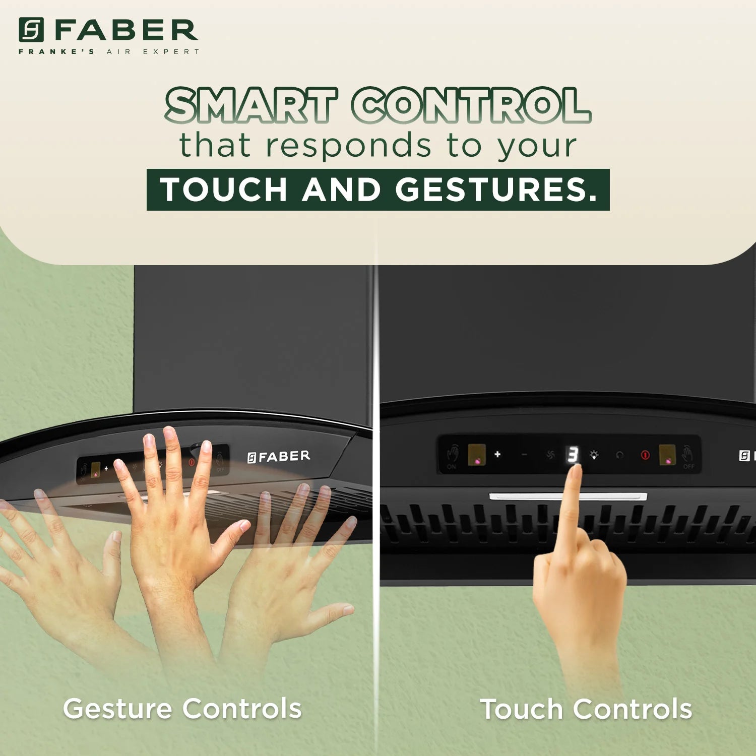 Faber Hood Zeal BLDC HC SC FL BK IN 75 - C – 75cm Kitchen Chimney, 1500 m³/hr Suction & Heat Auto Clean