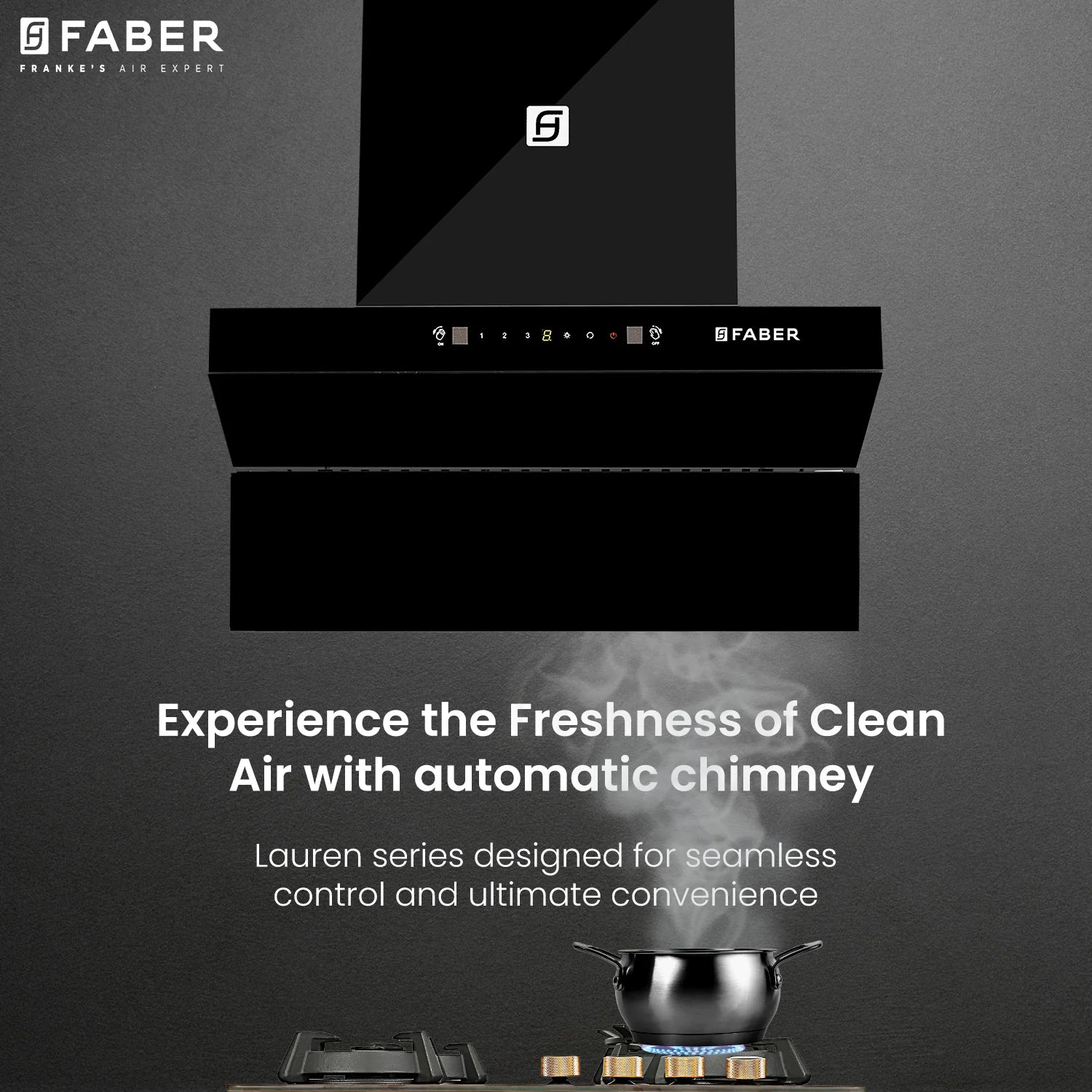 Faber Chimney LAUREN IN HC SC FL BK 90