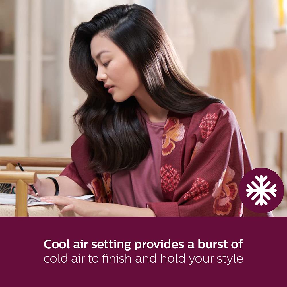 Philips Hair Dryer BHD308/30 1600W Thermoprotect AirFlower, 3 Heat & Speed Settings for quick drying