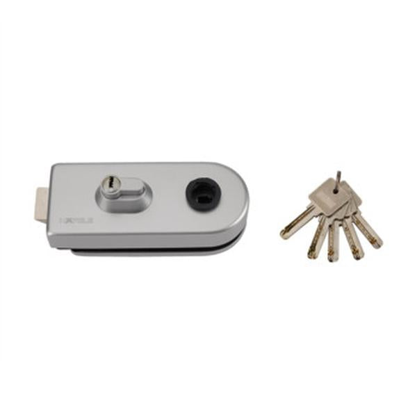 hafele 981.78.406 Round Glass Door Lock 8 To 12 mm Aluminium Without Lever Handle