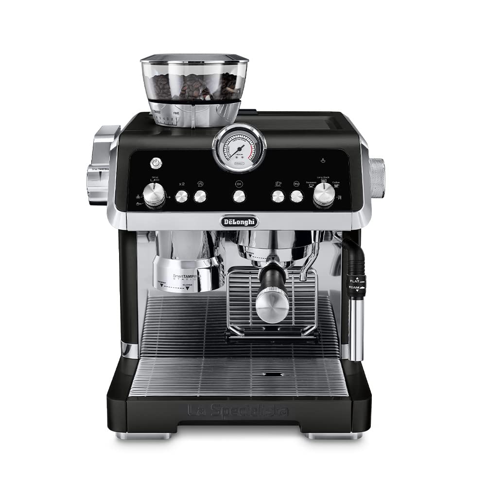 DELONGHI Pump Coffee Machine, 1450W, Integrated Coffee Grinder, DLEC9335.BK(Black)