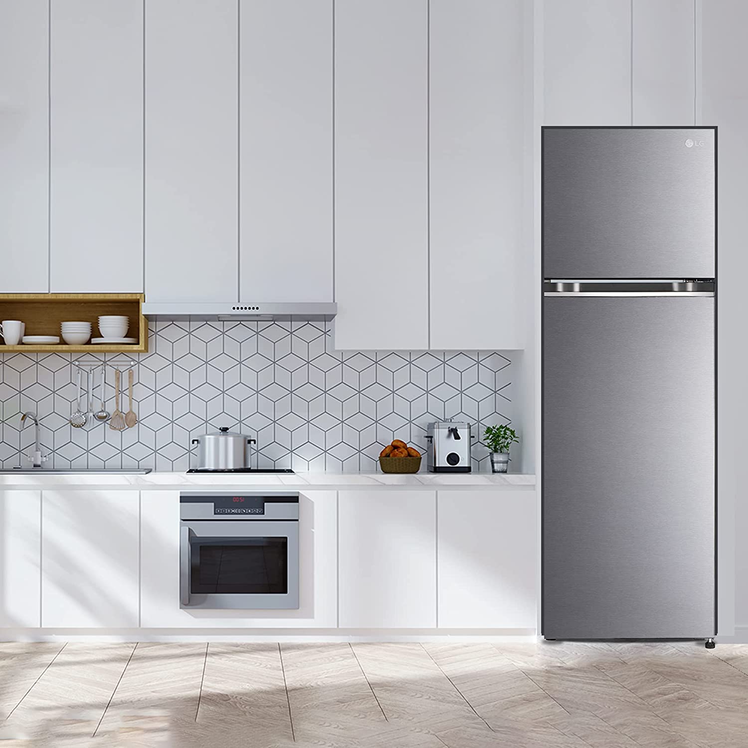 LG 272 L 2 Star Double Door Refrigerator GL-N312SDSY ‎Dazzle Steel