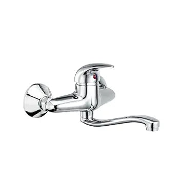 Cera Platinum F1001531 Brass Single Lever Sink Mixer (Silver)