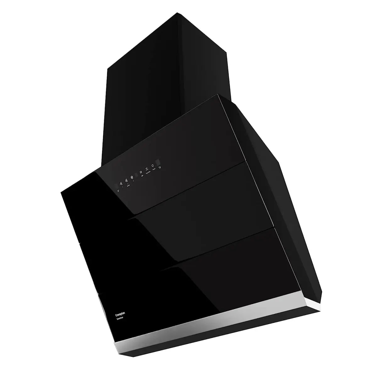 Crompton SensoSmart Inclined 60cm Chimney Filterless (Black), Free installation&Ducting kit,1290 m³/hr (CHD-SSI60FLE-MBL)