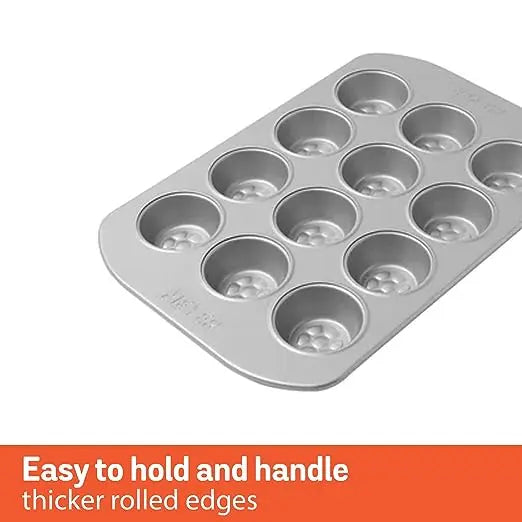 Meyer Bakemaster Non Stick 12 Cup Mini Muffin Pan 47341 Grey