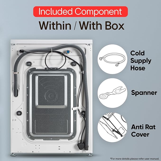 LG Smart Choice, 7 Kg, 5 Star, Steam, Inverter Direct Drive Technology, 6 Motion DD, Fully-Automatic Front Load Washing Machine (FHB1207Z2W, Remove Allergens & Stain, In-Built Heater, Essence White)