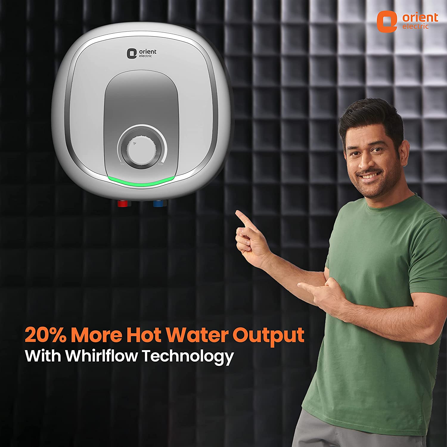Orient Electric Aquator 25-Litre Vertical Storage Water Heater (Manual) | BEE 5 Star Energy Efficient 25 Litre Water Geyser | Glassline Tank | Suitable for High Rise Buildings | 7-year Warranty (White