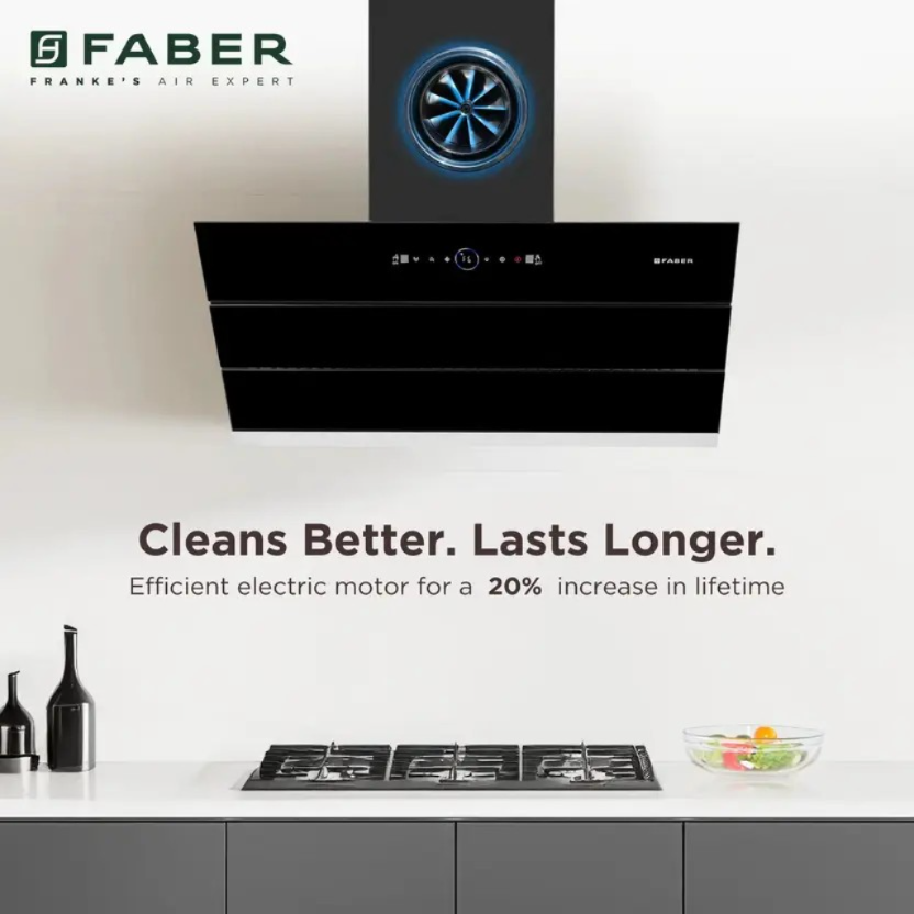 FABER HOOD COMET BLDC FL HC BK 75 AUTOCLEAN CHIMNEY Auto Clean Wall Mounted BLACK 1500 CMH
