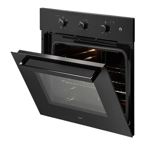 KAFF OV 83 ML 7 | 83 Litre Built-in Oven with Rotary Control Dials | Multi-Functional with Defrost, Internal Cooling Fan and Oven Light | Full Black Tempered Glass Finish, 3 Layer Glass Door