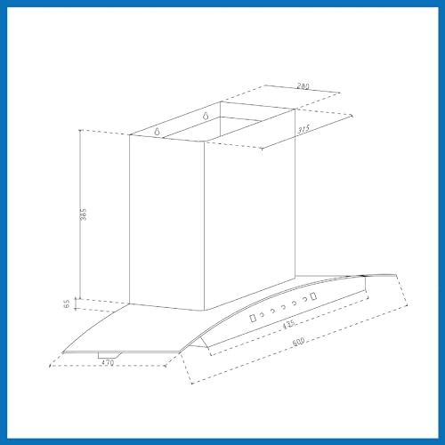 Glen 90 cm 1200 m3/hr Filterless Autoclean Kitchen Chimney with Brushless DC Motor & Inverter Technology (6071 BLDC BLCK 90.)