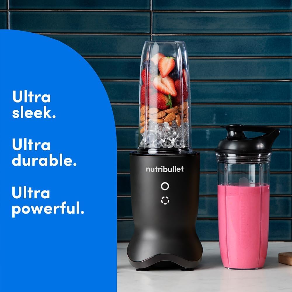 Nutribullet 1200W Ultra Blender: USA's #1 Mixer, Grinder, Smoothie Maker with Glow Interface - Quietest Single-Serve Blender