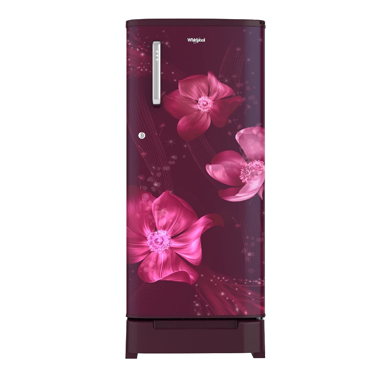 Whirlpool 190 L 4 Star Inverter Single Door Refrigerator (WDE 205 ROY 4S INV, Wine Magnolia, Base Stand (72193, 2022 Model)