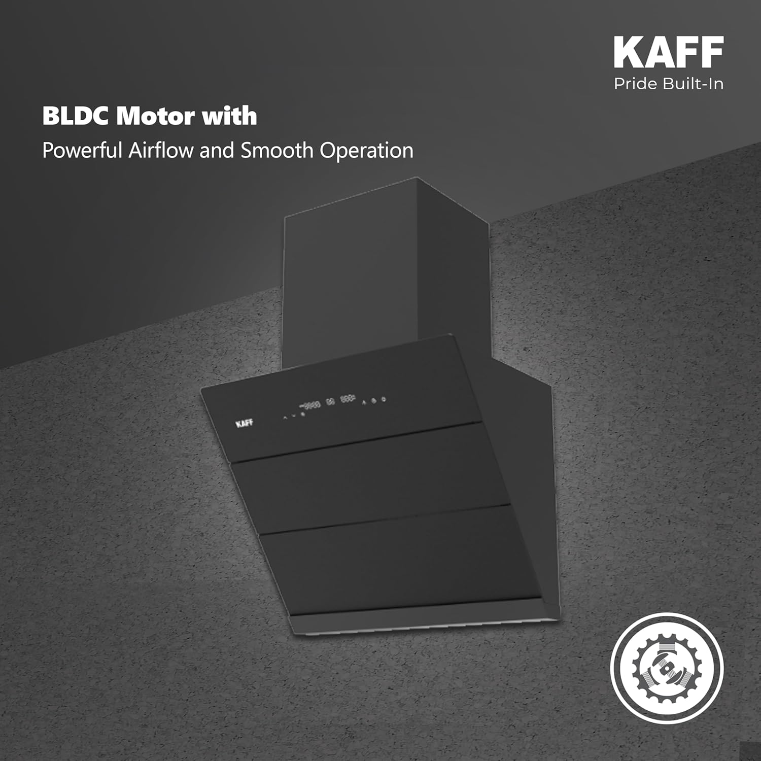 KAFF ALBURY DC 60 (BLDC Motor) Filter-less Smart Auto Clean Slant Kitchen Chimney 60 CM - 1280 m3/hr Suction
