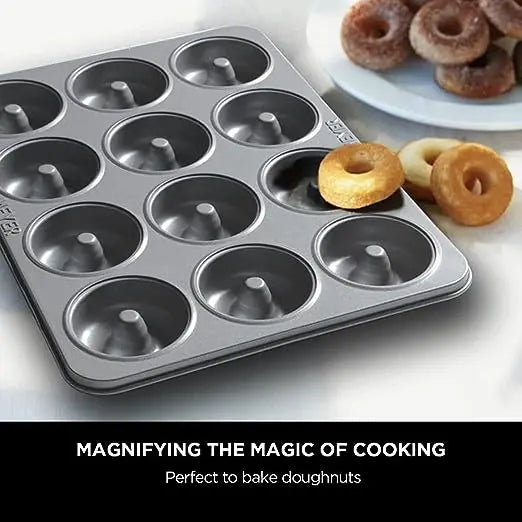 Meyer Bakemaster Doughnut Pan Nonstick 12 Cavity 48219 Grey