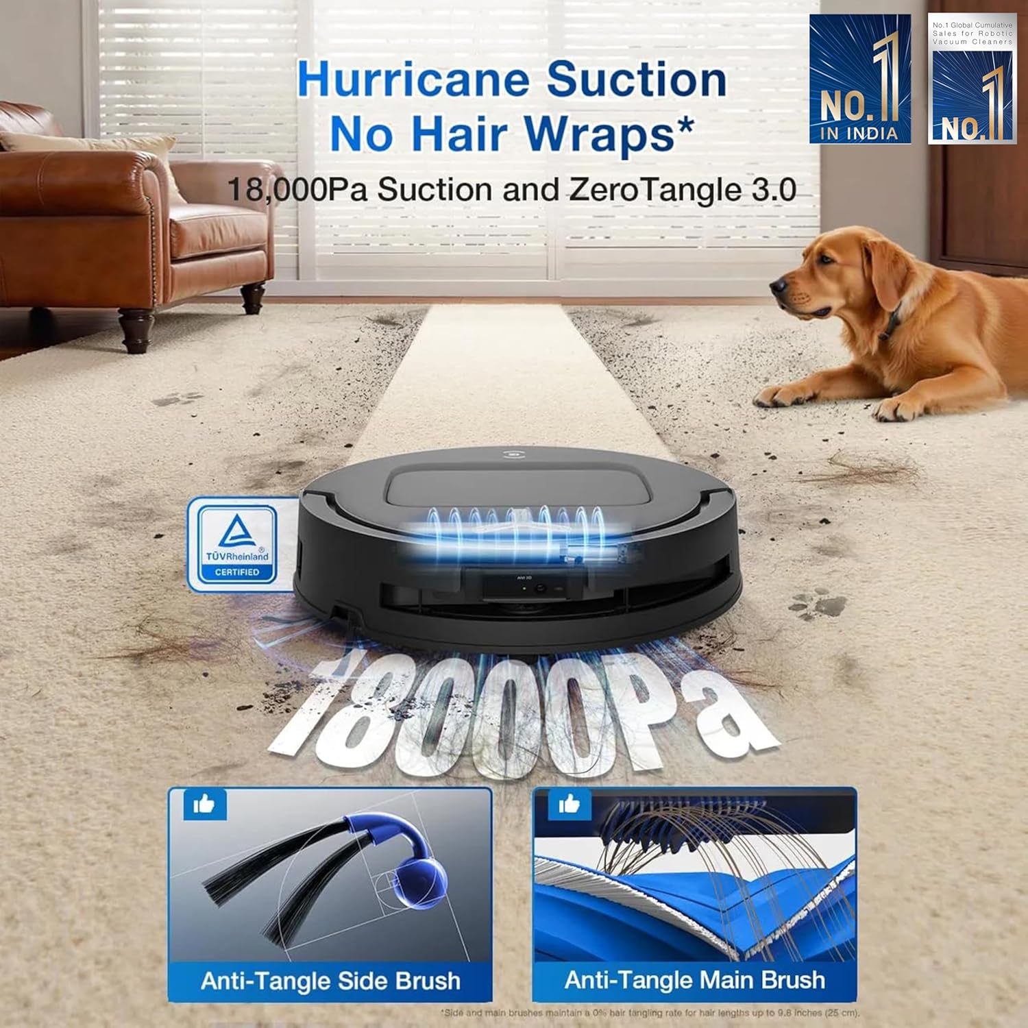 ECOVACS DEEBOT T80: 2-in-1 Robot Vacuum & Mop, 2025 New Launch, 18000 Pa, 6400 mAh