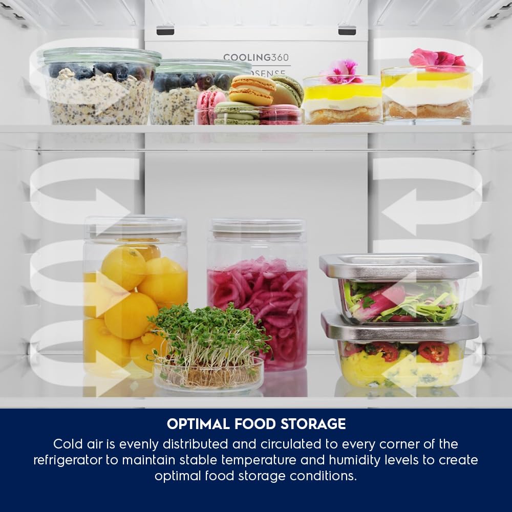 Electrolux 341L FF Double Door Fridge ETM3400L-S - Frost Free, Sleek Design