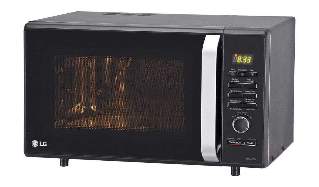 LG 28 L Convection Microwave Oven (MC2886BFTM, Black, With Starter Kit)